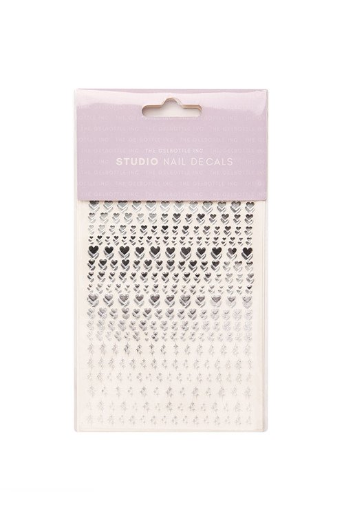 Silver Hearts & Twinkles Studio Nail nalepke