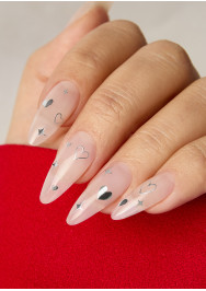 Silver Hearts & Twinkles Studio Nail nalepke