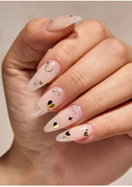 Gold Heart Outlines Studio Nail nalepke